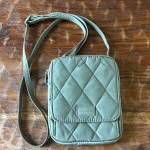 Vera Bradley Quilted Messenger Bag - Sage Green